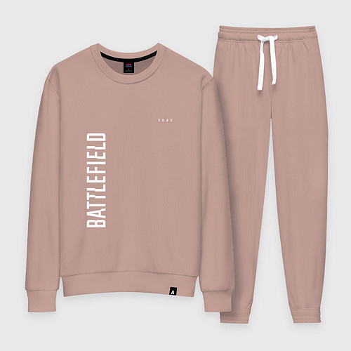 Женский костюм BATTLEFIELD 2042 БЕЛЫЙ ЛОГОТИП / Пыльно-розовый – фото 1