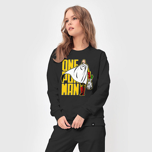 Женский костюм Сайтама возвращается из супермаркета One Punch-Man / Черный – фото 3