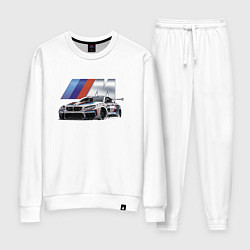 Костюм хлопковый женский BMW Motorsport Racing Team, цвет: белый
