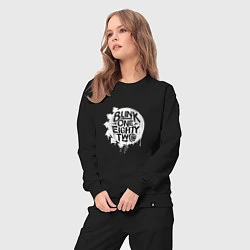 Костюм хлопковый женский Blink 182, логотип, цвет: черный — фото 2