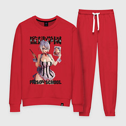 Костюм хлопковый женский Meiko, цвет: красный