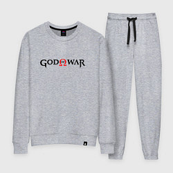 Костюм хлопковый женский GOD OF WAR LOGO BLACK RED, цвет: меланж