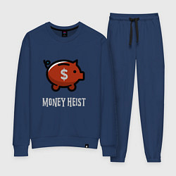 Костюм хлопковый женский Money Heist Pig, цвет: тёмно-синий