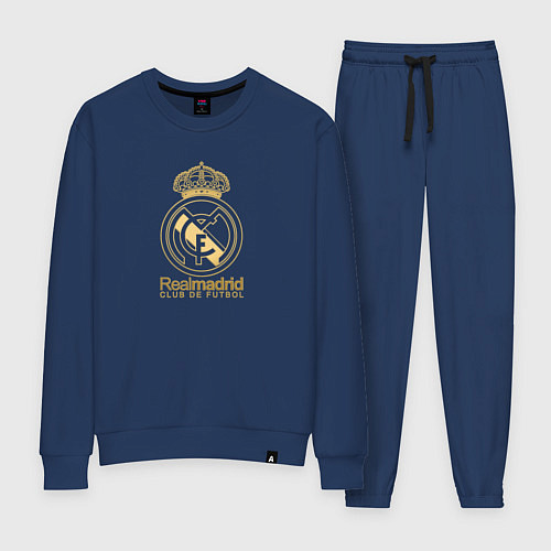 Женский костюм Real Madrid gold logo / Тёмно-синий – фото 1