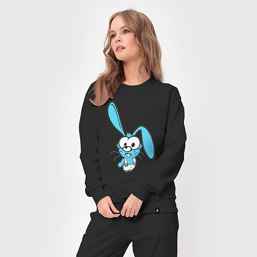 Женский костюм Заяц пучеглазый голубенький / Черный – фото 3