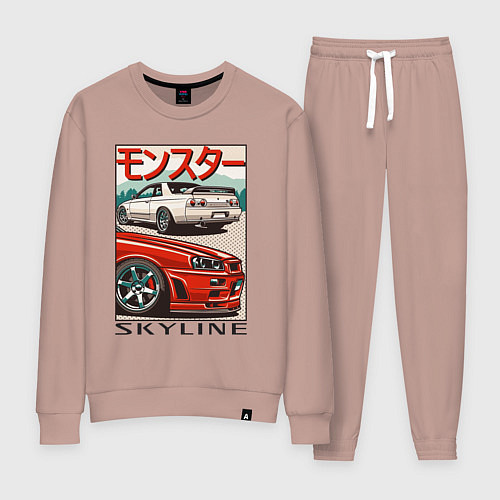 Женский костюм Nissan Skyline Ниссан Скайлайн / Пыльно-розовый – фото 1