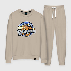Костюм хлопковый женский Midland Rockhounds - baseball team, цвет: миндальный
