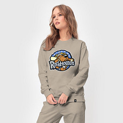 Костюм хлопковый женский Midland Rockhounds - baseball team, цвет: миндальный — фото 2