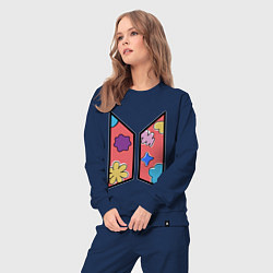 Костюм хлопковый женский BTS Permission To Dance КОНФЕТКИ, цвет: тёмно-синий — фото 2