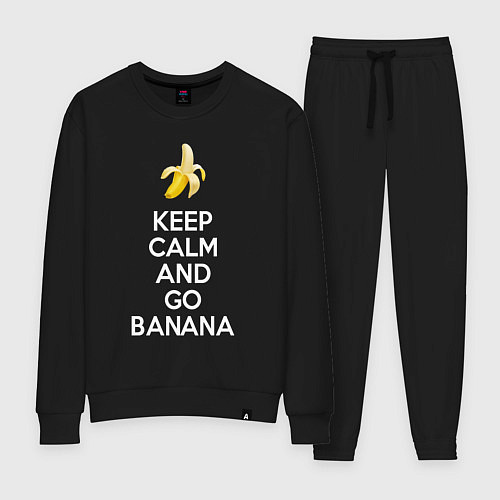 Женский костюм Keep calm and go banana / Черный – фото 1