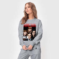 Костюм хлопковый женский MANESKIN POSTER СОСТАВ, цвет: меланж — фото 2