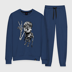 Костюм хлопковый женский Skeleton dude, цвет: тёмно-синий