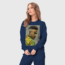 Костюм хлопковый женский Neymar Junior - Brazil national team, цвет: тёмно-синий — фото 2