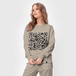 Костюм хлопковый женский QR-код Скала Джонсон, цвет: миндальный — фото 2