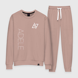Костюм хлопковый женский Adele - Logo, цвет: пыльно-розовый