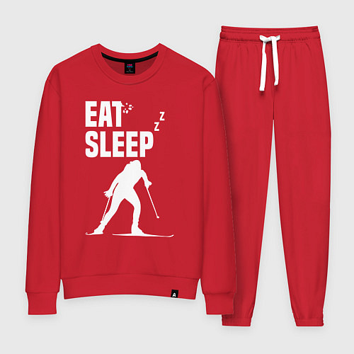 Женский костюм Ешь, Спи, Биатлон / Красный – фото 1