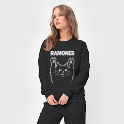 Костюм хлопковый женский RAMONES, РАМОНЕС, цвет: черный — фото 2