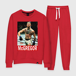 Костюм хлопковый женский Конор МакГрегор McGregor, цвет: красный