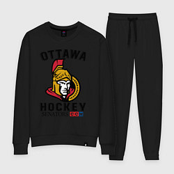 Костюм хлопковый женский OTTAWA SENATORS ОТТАВА СЕНАТОРЗ, цвет: черный