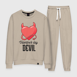 Костюм хлопковый женский Valentines Day Devil, цвет: миндальный