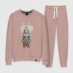 Костюм хлопковый женский Крест викингов, цвет: пыльно-розовый