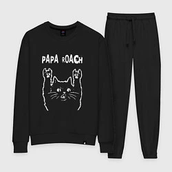 Костюм хлопковый женский Papa Roach Рок кот, цвет: черный