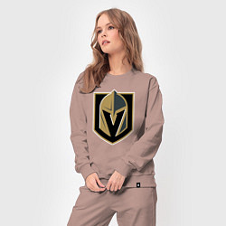 Костюм хлопковый женский Vegas Golden Knights , Вегас Голден Найтс, цвет: пыльно-розовый — фото 2