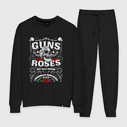 Костюм хлопковый женский GUNS N ROSES РОК, цвет: черный