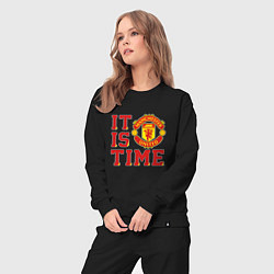 Костюм хлопковый женский It is Manchester United Time Манчестер Юнайтед, цвет: черный — фото 2