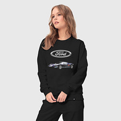 Костюм хлопковый женский Ford Racing, цвет: черный — фото 2