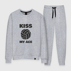 Костюм хлопковый женский Volleyball - Kiss My Ace, цвет: меланж