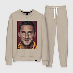 Костюм хлопковый женский Francesco Totti Roma Italy, цвет: миндальный