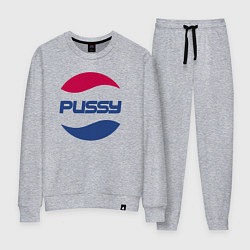 Костюм хлопковый женский Pepsi Pussy, цвет: меланж