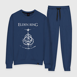 Костюм хлопковый женский Elden ring лого, цвет: тёмно-синий