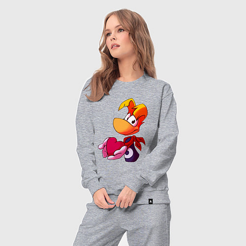 Женский костюм Rayman с сердечком в руках / Меланж – фото 3