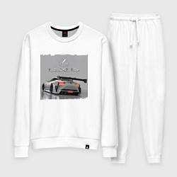 Костюм хлопковый женский Lexus Motorsport Racing team!, цвет: белый