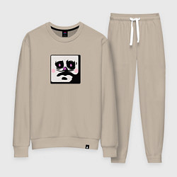 Костюм хлопковый женский Кинг Дайс Эмодзи Cuphead, цвет: миндальный