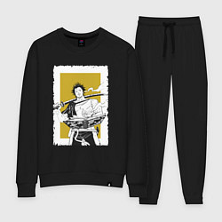 Костюм хлопковый женский Стильный Ями, цвет: черный