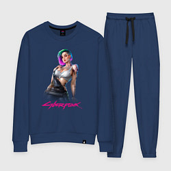 Костюм хлопковый женский Sexy Judy Cyberpunk 18, цвет: тёмно-синий