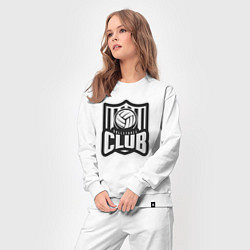 Костюм хлопковый женский Volleyball Club, цвет: белый — фото 2