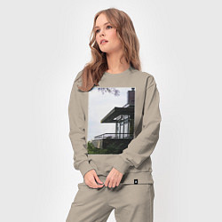 Костюм хлопковый женский Панорамный Дом, цвет: миндальный — фото 2