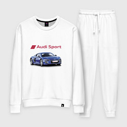 Костюм хлопковый женский Audi sport Racing, цвет: белый