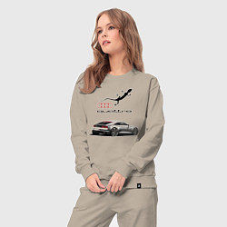 Костюм хлопковый женский Audi quattro Lizard, цвет: миндальный — фото 2