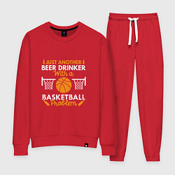 Костюм хлопковый женский Beer & Basket, цвет: красный