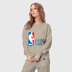 Костюм хлопковый женский NBA Game Time, цвет: миндальный — фото 2