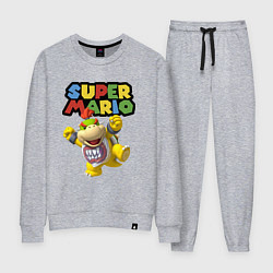 Костюм хлопковый женский Bowser Junior Super Mario, цвет: меланж