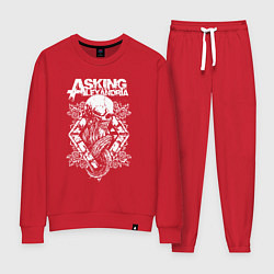 Костюм хлопковый женский Asking alexandria Александрия, цвет: красный