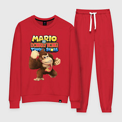 Костюм хлопковый женский Mario Donkey Kong Nintendo Gorilla, цвет: красный
