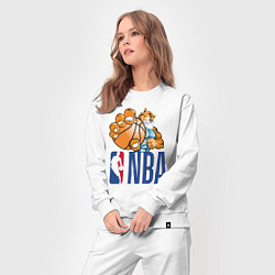 Костюм хлопковый женский NBA Tiger, цвет: белый — фото 2