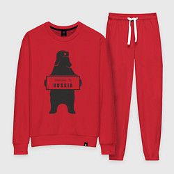Костюм хлопковый женский Russia - Bear, цвет: красный
